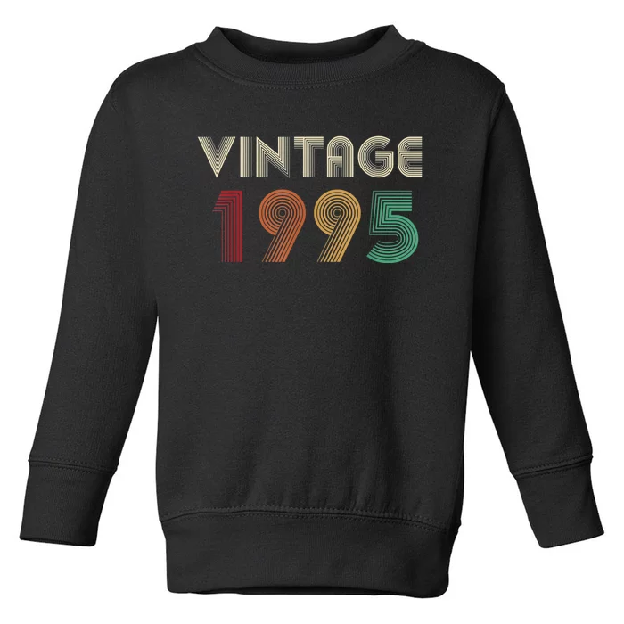 Retro Vintage Classic 1995 29th Birthday Gift 29 Years Old Toddler Sweatshirt