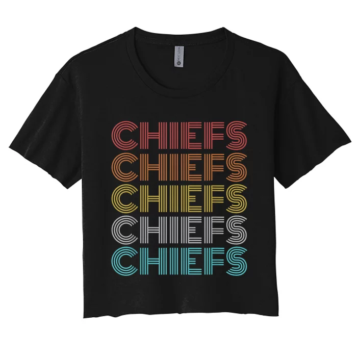 Retro Vintage Chiefs Women's Crop Top Tee