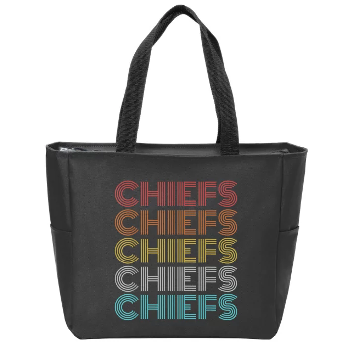 Retro Vintage Chiefs Zip Tote Bag