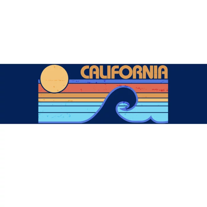 Retro Vintage California Sunset Wave Bumper Sticker