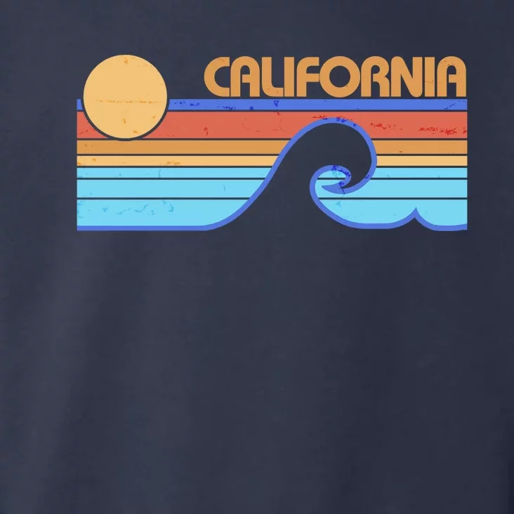 Retro Vintage California Sunset Wave Toddler Hoodie