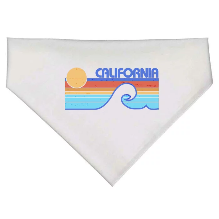 Retro Vintage California Sunset Wave USA-Made Doggie Bandana