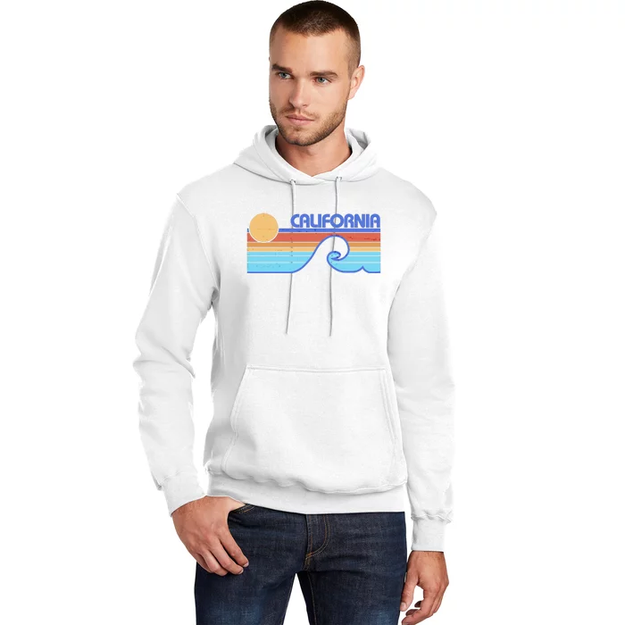 Retro Vintage California Sunset Wave Hoodie