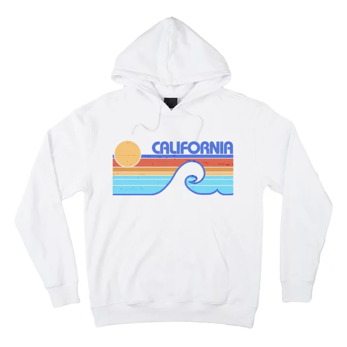 Retro Vintage California Sunset Wave Hoodie