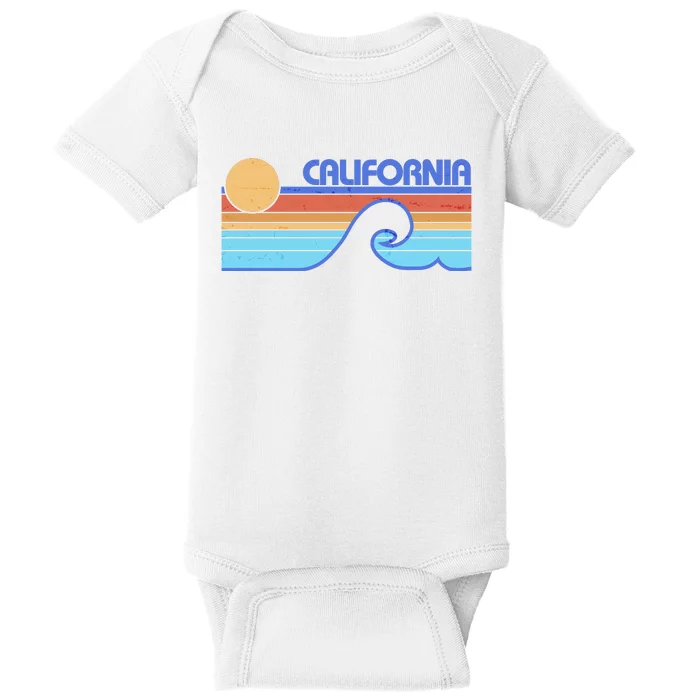 Retro Vintage California Sunset Wave Baby Bodysuit