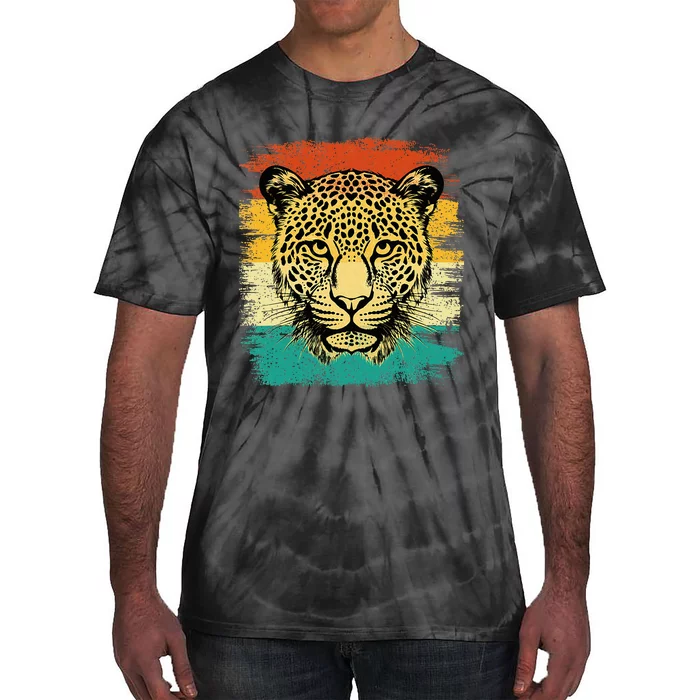 Retro Vintage Cheetah Face Zookeeper Wildlife Zoologist Tie-Dye T-Shirt