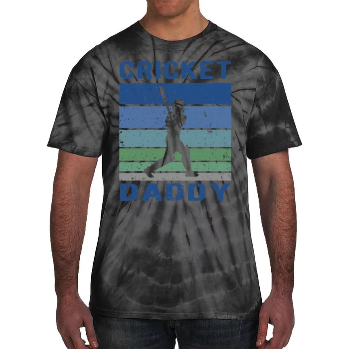 Retro Vintage Cricket Dad Father's Day Cricket Coach Tie-Dye T-Shirt