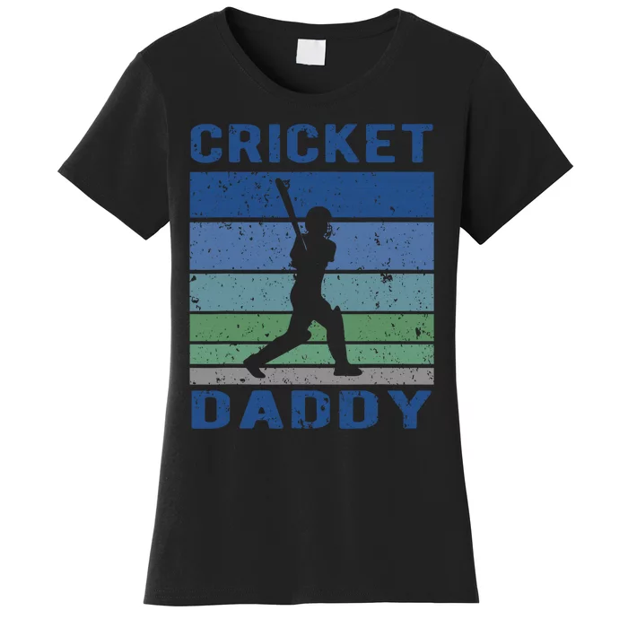 Retro Vintage Cricket Dad Father's Day Cricket Coach Women's T-Shirt