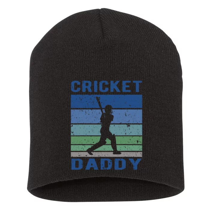 Retro Vintage Cricket Dad Father's Day Cricket Coach Short Acrylic Beanie