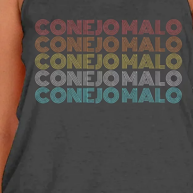 Retro Vintage Conejo Malo Women's Knotted Racerback Tank