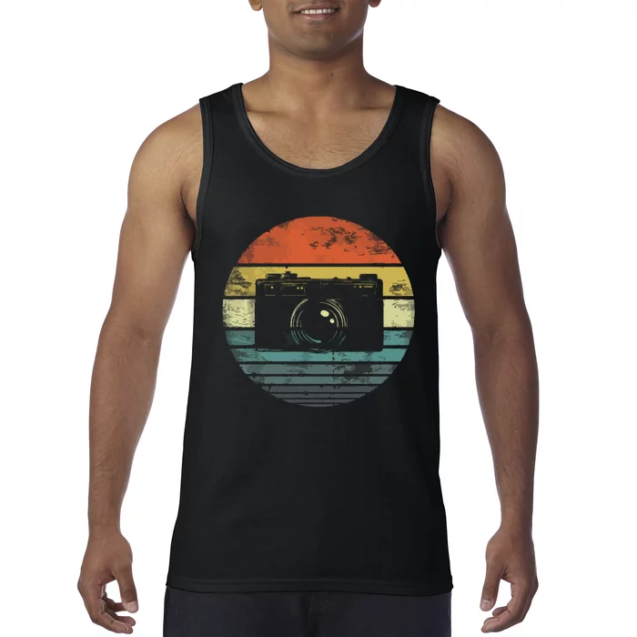 Retro Vintage Camera Photography Lover Photographer Gift Tank Top