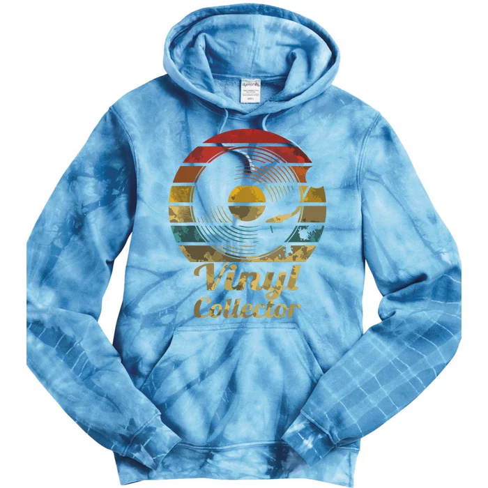 Retro Vinyl Collector Record Player Tie Dye Hoodie