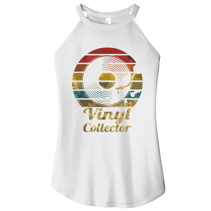 Retro Vinyl Collector Record Player Women’s Perfect Tri Rocker Tank