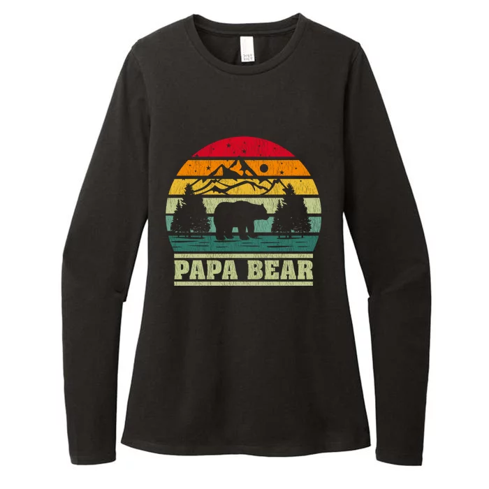 Retro Vintage Camping Lover Papa Bear Camper Cool Gift Womens CVC Long Sleeve Shirt