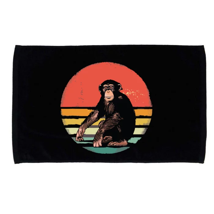 Retro Vintage Chimpanzee Monkey Wild Forest Animal Microfiber Hand Towel