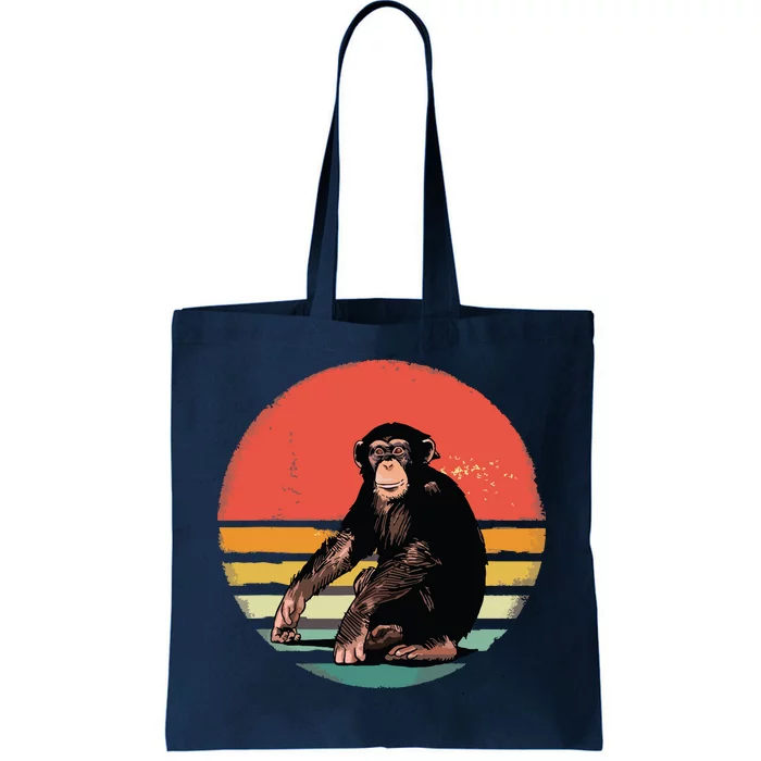 Retro Vintage Chimpanzee Monkey Wild Forest Animal Tote Bag