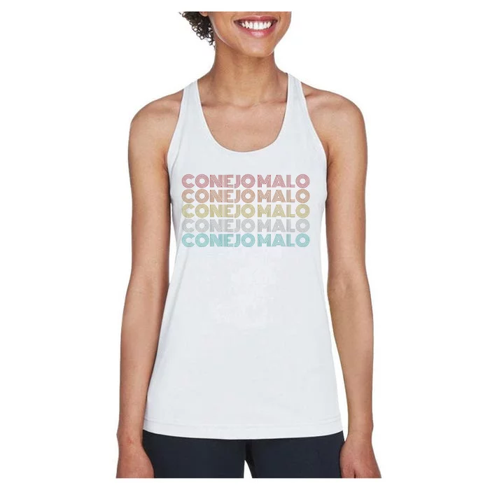 Retro Vintage Conejo Malo Women's Racerback Tank