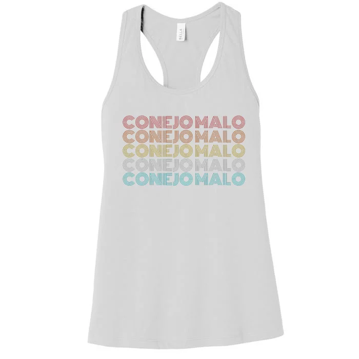 Retro Vintage Conejo Malo Women's Racerback Tank