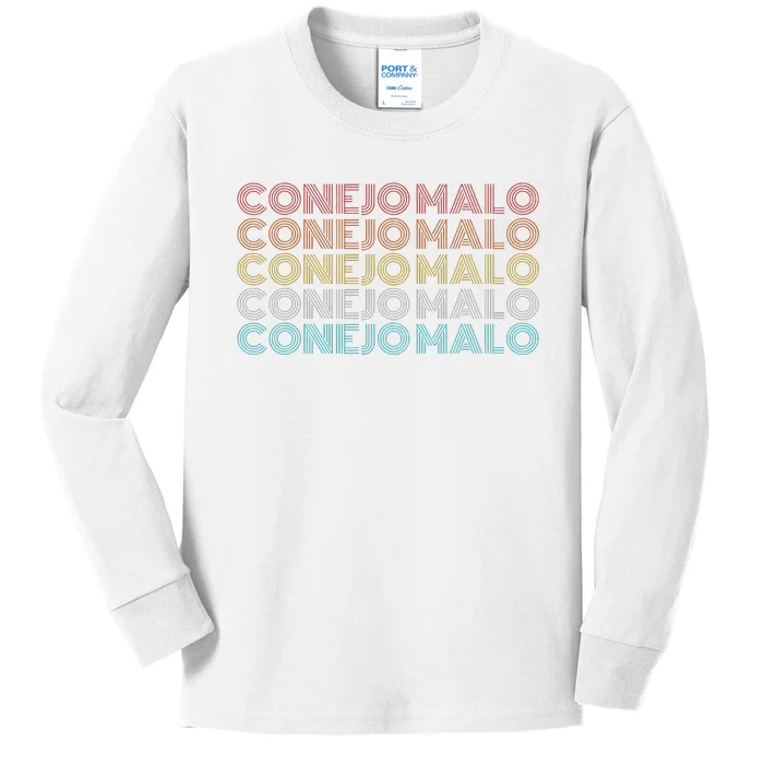 Retro Vintage Conejo Malo Kids Long Sleeve Shirt