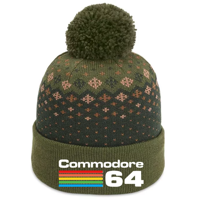 Retro Vintage Commodore Computer Logo The Baniff Cuffed Pom Beanie