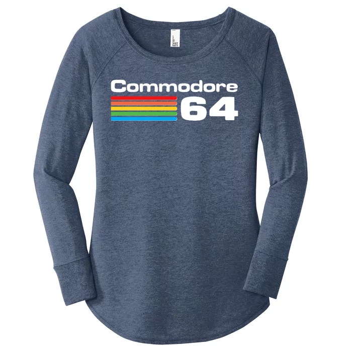 Retro Vintage Commodore Computer Logo Women's Perfect Tri Tunic Long Sleeve Shirt