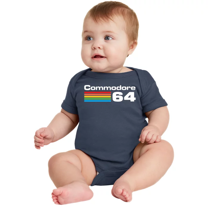 Retro Vintage Commodore Computer Logo Baby Bodysuit