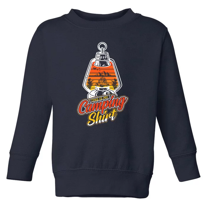 Retro Vintage Camp This Is My Camping Gift Toddler Sweatshirt