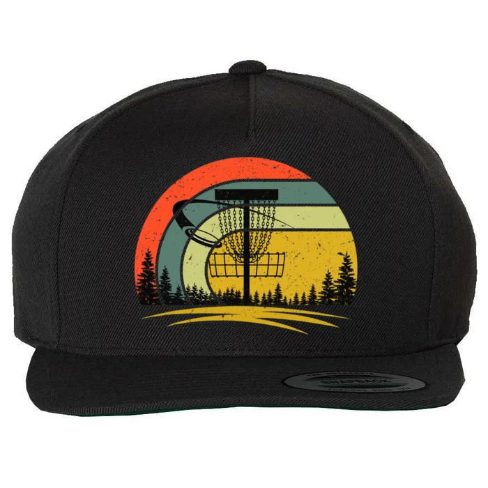 Retro Vintage Disc Golf Frolf Flying Disc Sport Lover Outfit Wool Snapback Cap