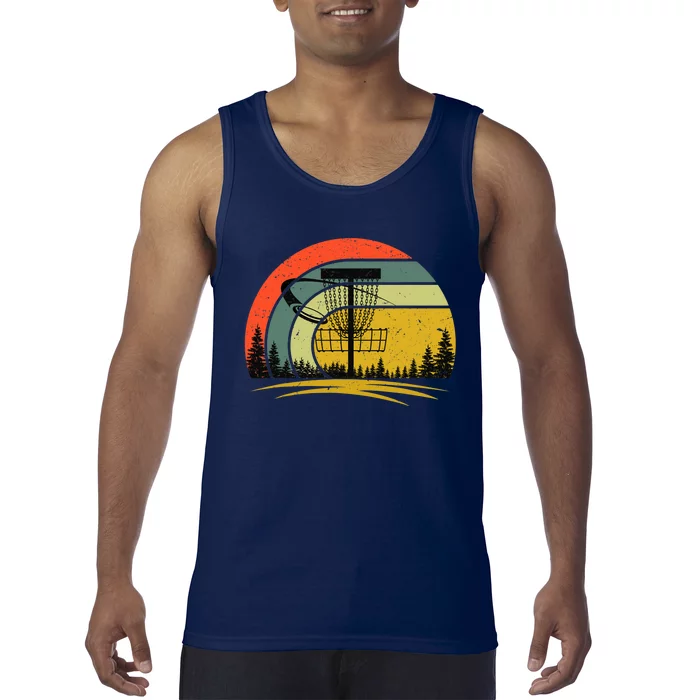 Retro Vintage Disc Golf Frolf Flying Disc Sport Lover Outfit Tank Top