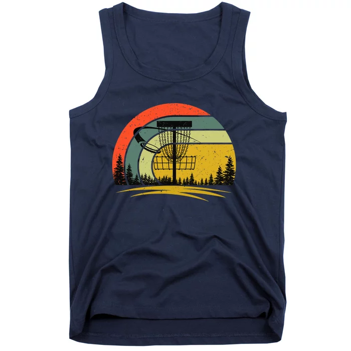 Retro Vintage Disc Golf Frolf Flying Disc Sport Lover Outfit Tank Top