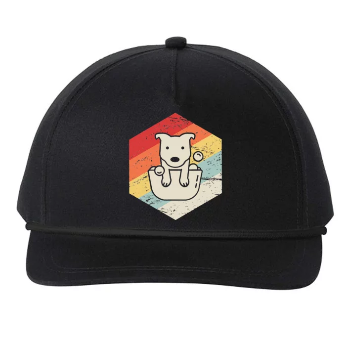 Retro Vintage Dog Cute Dog Groomer Snapback Five-Panel Rope Hat