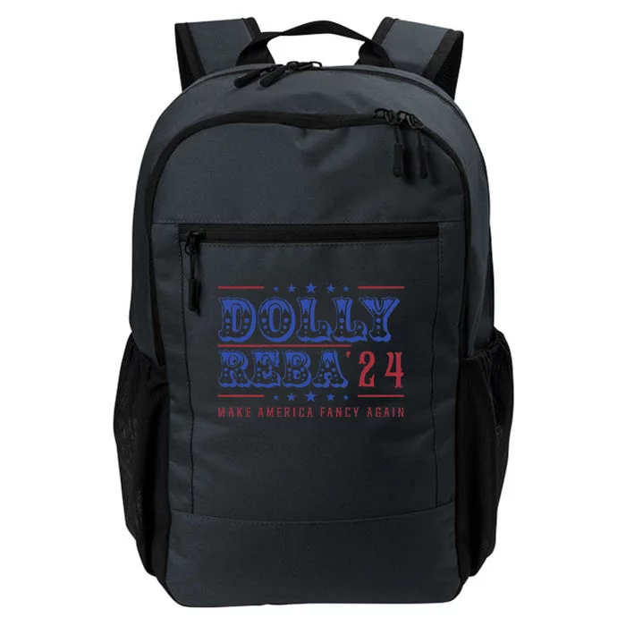 Retro Vintage Dolly And Reba 2024 Make America Fancy Again Daily Commute Backpack