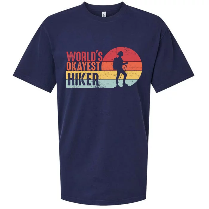 Retro Vintage Distressed Quote World Okayest Hiker Gift Sueded Cloud Jersey T-Shirt