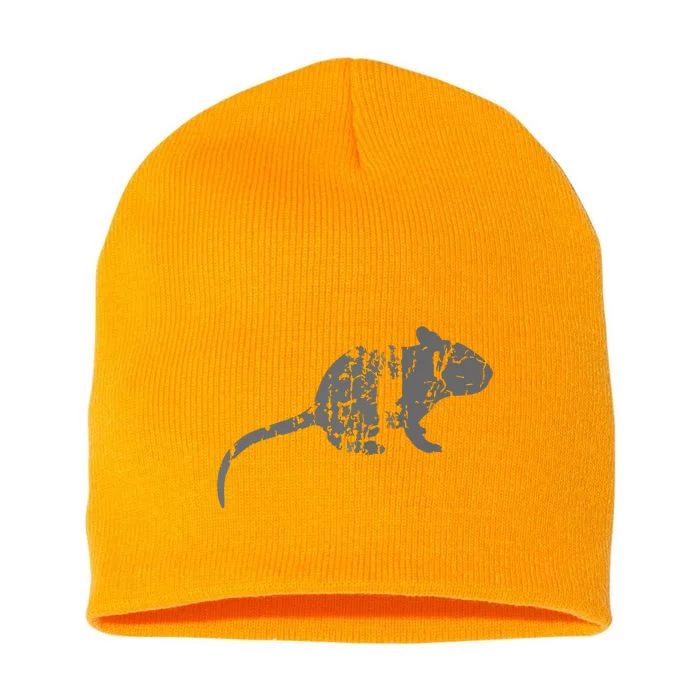 Rat Vintage Design Rat Print Short Acrylic Beanie