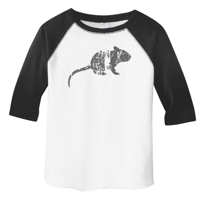 Rat Vintage Design Rat Print Toddler Fine Jersey T-Shirt