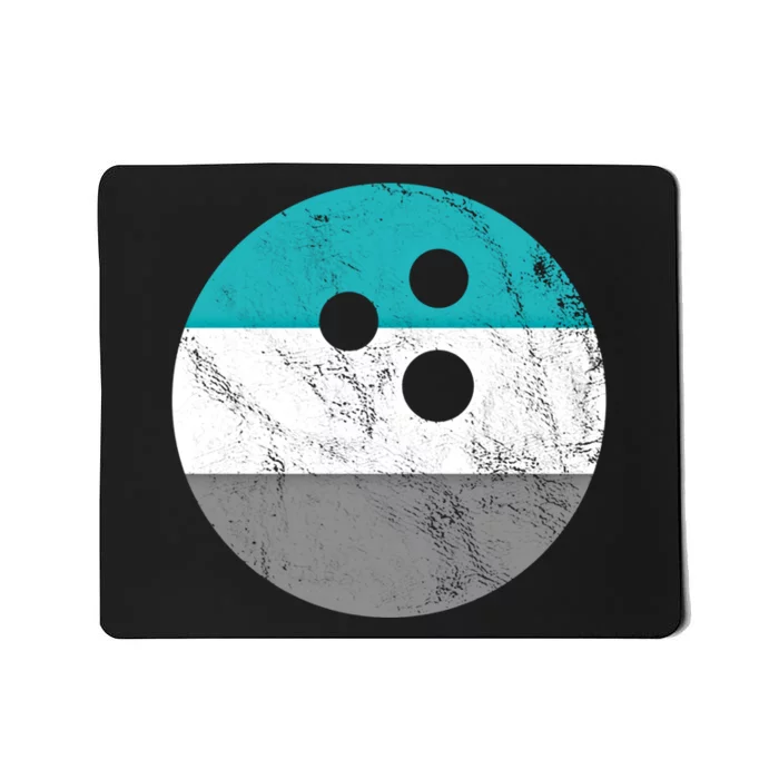 Retro Vintage Distressed Bowling Ball Or Gift Mousepad