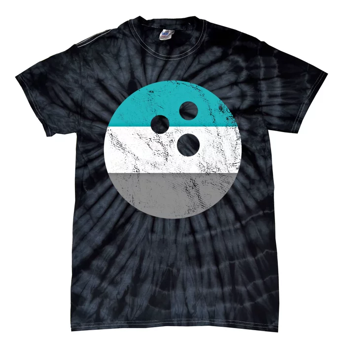 Retro Vintage Distressed Bowling Ball Or Gift Tie-Dye T-Shirt