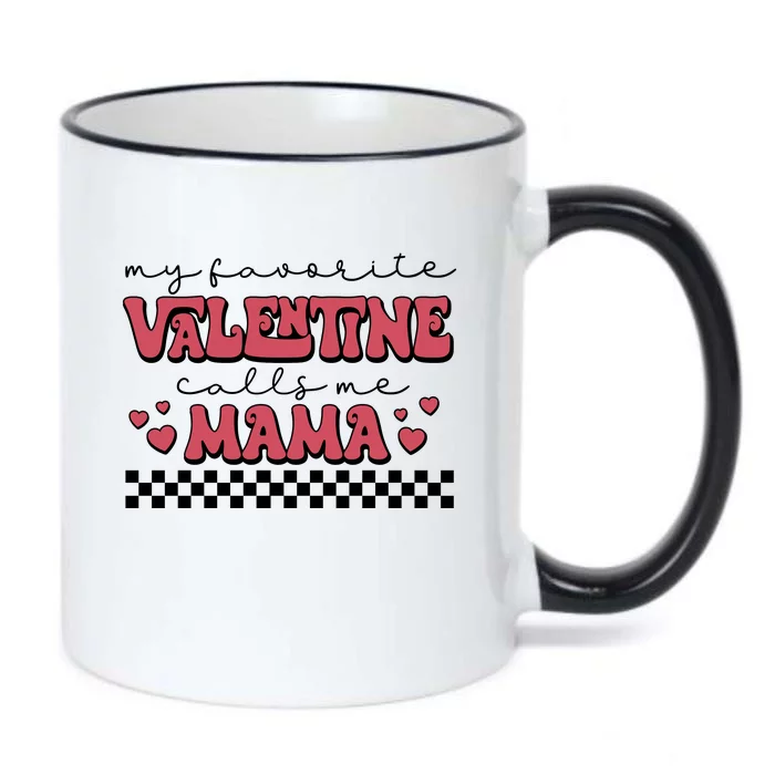 Retro Valentines Day For Mom Black Color Changing Mug