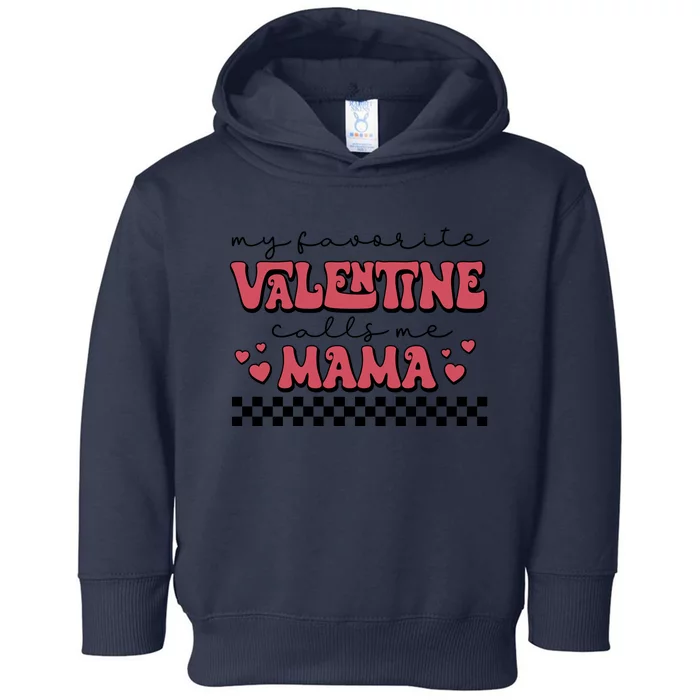 Retro Valentines Day For Mom Toddler Hoodie