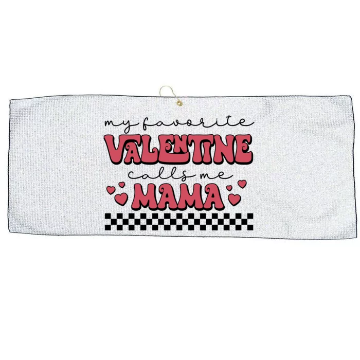 Retro Valentines Day For Mom Large Microfiber Waffle Golf Towel