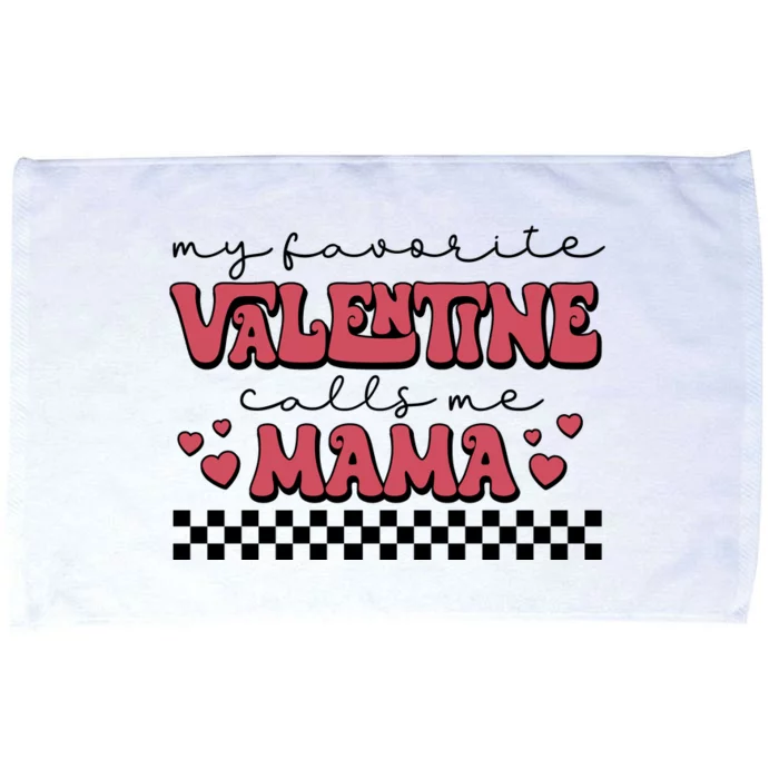 Retro Valentines Day For Mom Microfiber Hand Towel