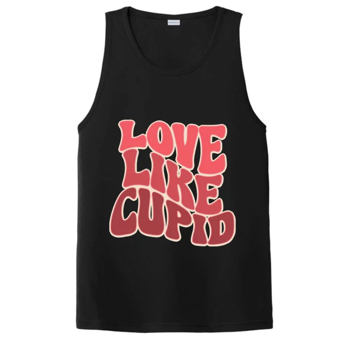 Retro Valnetines Day Love Like Cupid Performance Tank