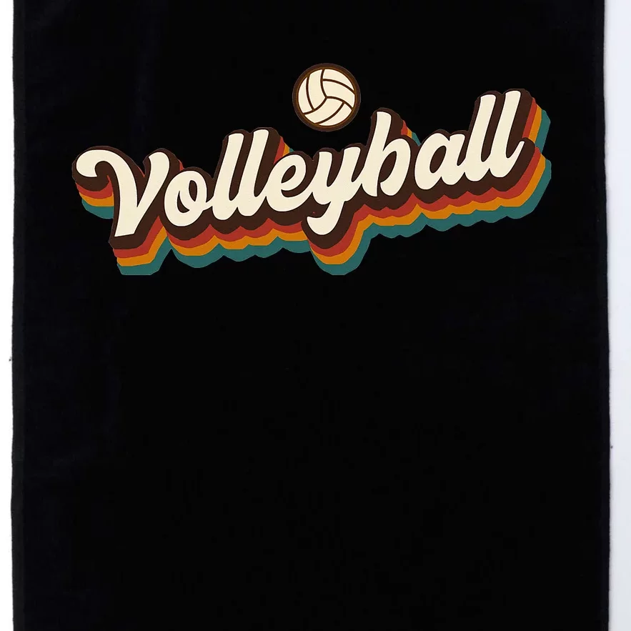 Retro Volleyball Design Volleyball Platinum Collection Golf Towel