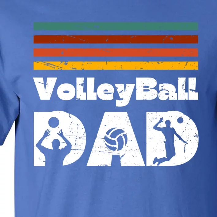 Retro Volleyball Dad Fathers Day Family Matching Player Funny Gift Tall T-Shirt