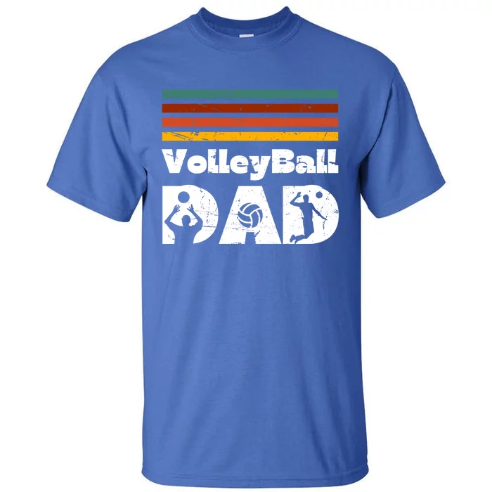 Retro Volleyball Dad Fathers Day Family Matching Player Funny Gift Tall T-Shirt