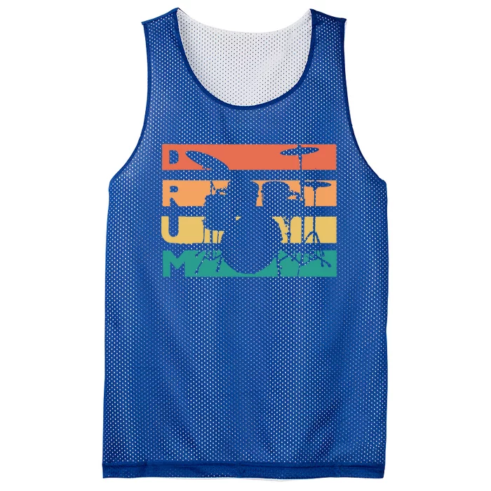 Retro Vintage Drumming Gift For Drummers Cute Gift Mesh Reversible Basketball Jersey Tank