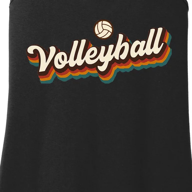 Retro Volleyball Design Volleyball Ladies Essential Tank