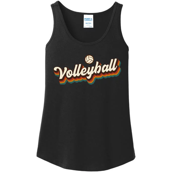 Retro Volleyball Design Volleyball Ladies Essential Tank