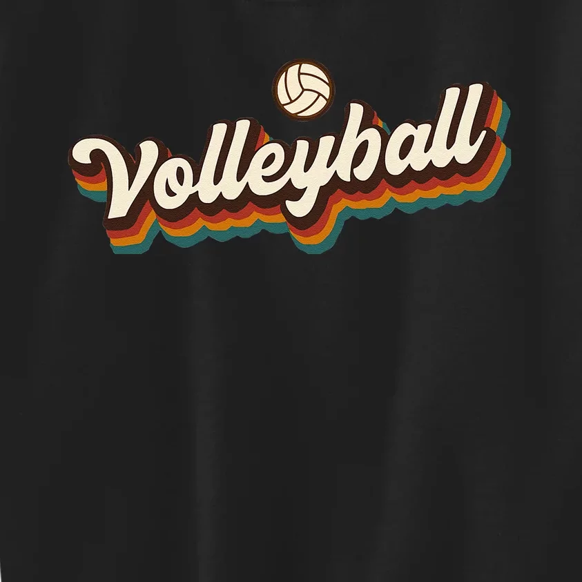 Retro Volleyball Design Volleyball Kids Sweatshirt