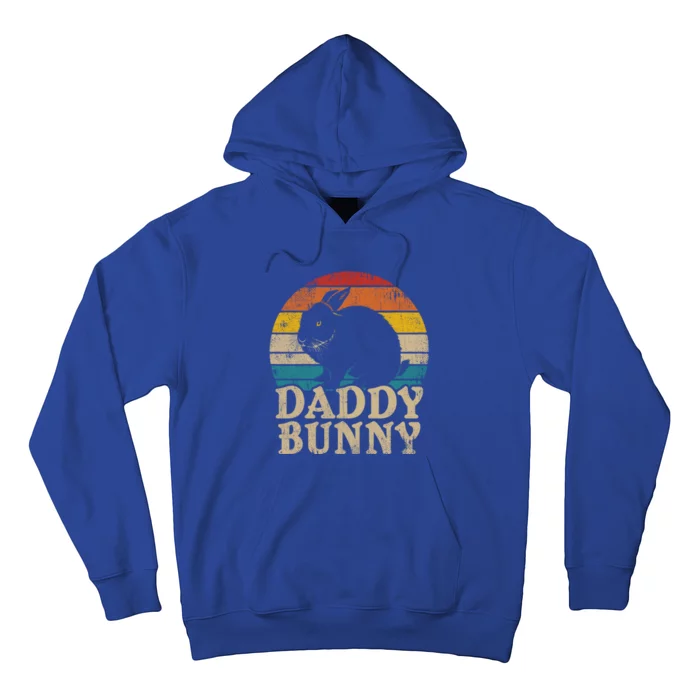 Retro Vintage Daddy Bunny Funny Easter Rabbit Gift For Dad Funny Gift Hoodie